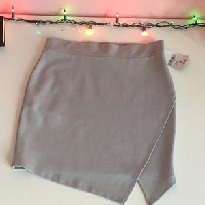 Grey asymmetrical skirt